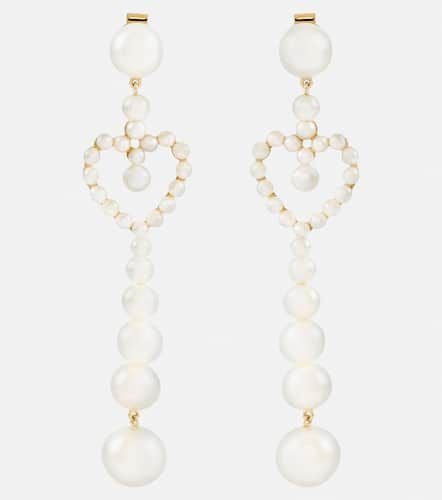 Pendientes Pearl Heart de oro de 14 ct con perlas - Sophie Bille Brahe - Modalova