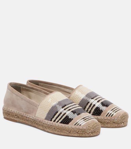 Espadrilles en daim à sequins - Brunello Cucinelli - Modalova