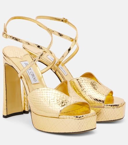 Sandales Karli 125 à plateau en cuir - Jimmy Choo - Modalova