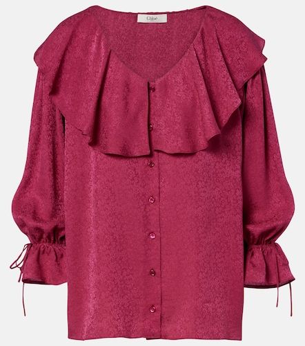 Chloe Ruffled silk jacquard blouse - Chloe - Modalova