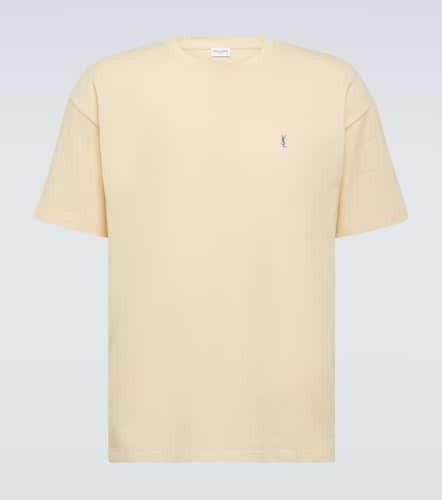 Camiseta Cassandre de piqué de mezcla de algodón - Saint Laurent - Modalova