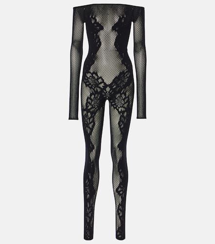 Jumpsuit in maglia traforata con pizzo - Wolford - Modalova