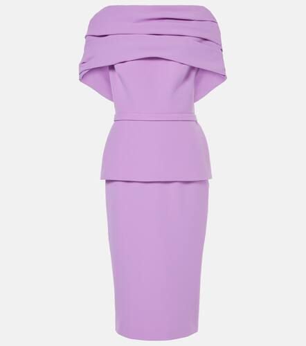 Loura draped peplum crÃªpe midi dress - Safiyaa - Modalova