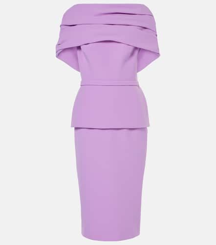 Vestido midi Loura de crepé con peplum - Safiyaa - Modalova