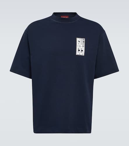 Camiseta de jersey de algodón con logo - Gucci - Modalova