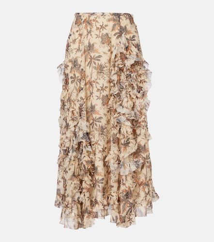 Adele printed silk-blend chiffon midi skirt - Ulla Johnson - Modalova