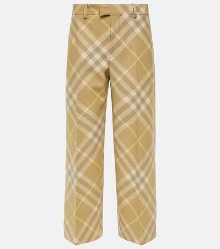 Weite Hose Check aus Wolle - Burberry - Modalova