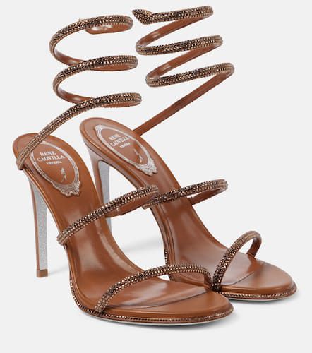 Cleo 105 embellished satin and leather sandals - Rene Caovilla - Modalova