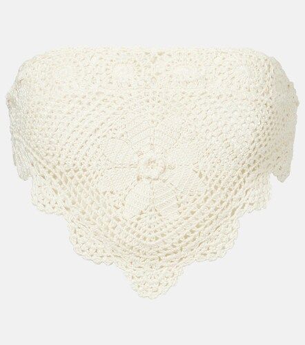Crop top de croché de algodón - Anna Kosturova - Modalova