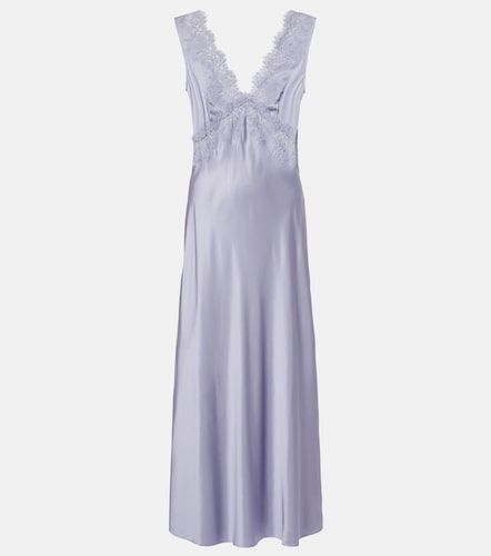 Vestido largo Lysandra de satén con encaje - Rixo - Modalova