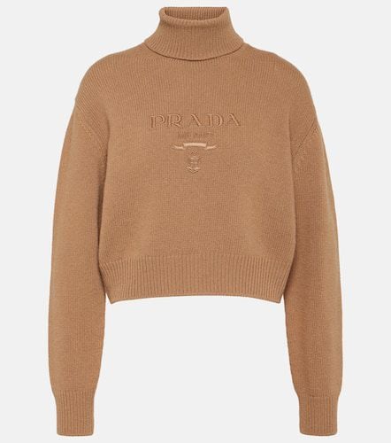 Cropped-Rollkragenpullover aus Wolle und Kaschmir - Prada - Modalova