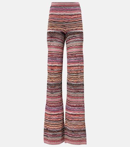 Pantalones flared de lamé en zigzag - Missoni - Modalova