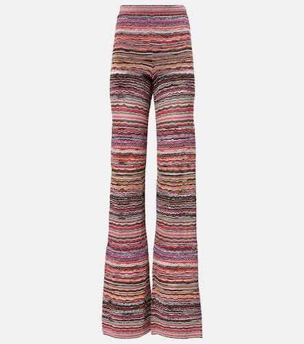 Zigzag striped lamÃ© flared pants - Missoni - Modalova