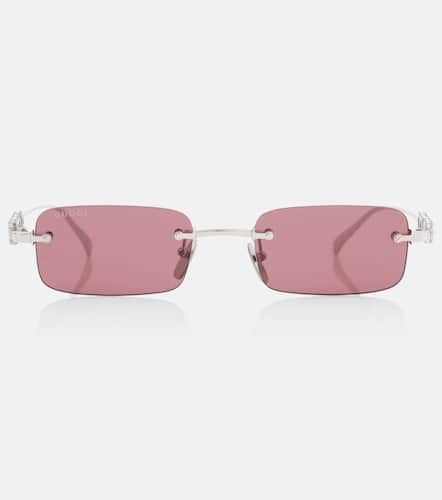 Gafas de sol rectangulares con logo - Gucci - Modalova