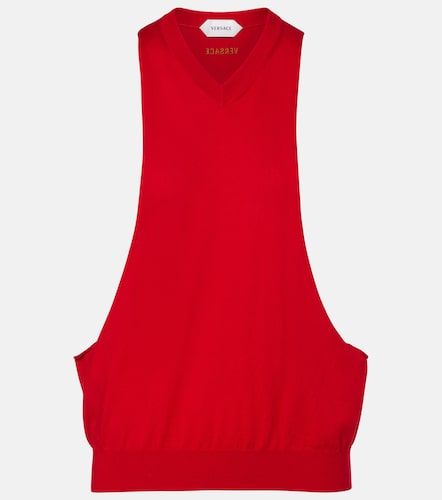 Versace Knitted cotton top - Versace - Modalova
