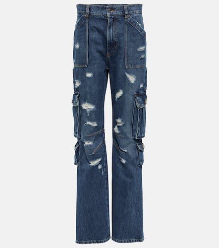 Distressed high-rise cargo jeans - Dolce&Gabbana - Modalova