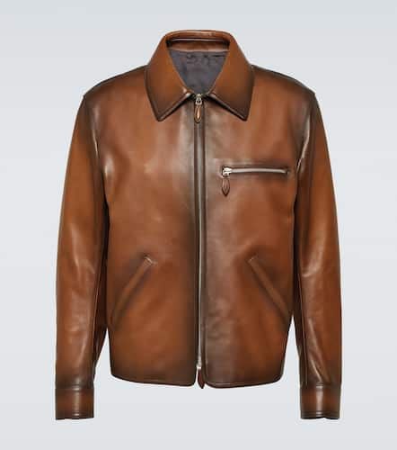 Patina 1 Jour leather blouson jacket - Berluti - Modalova