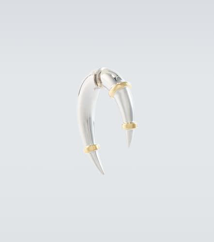 Horn 14kt white and yellow gold single earring - Rainbow K - Modalova