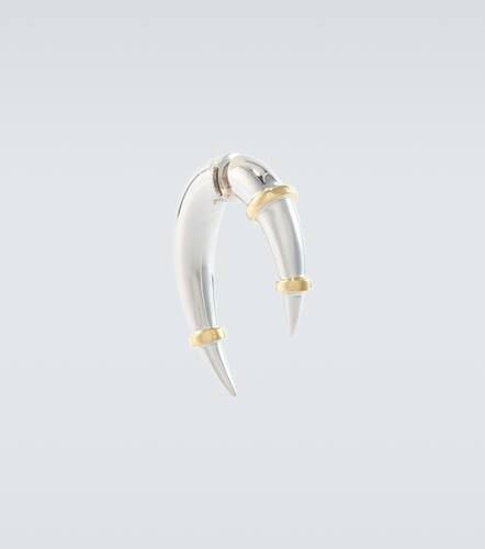 Orecchino singolo Horn in oro bianco e giallo 14kt - Rainbow K - Modalova