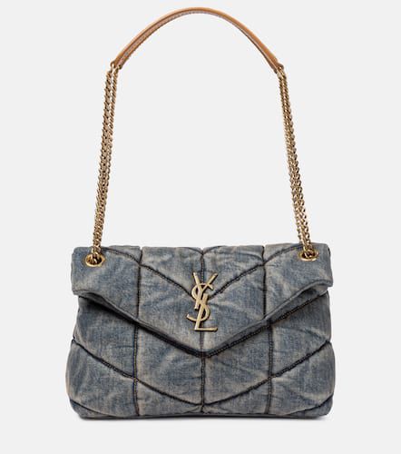 Bolso al hombro Puffer Small de denim - Saint Laurent - Modalova