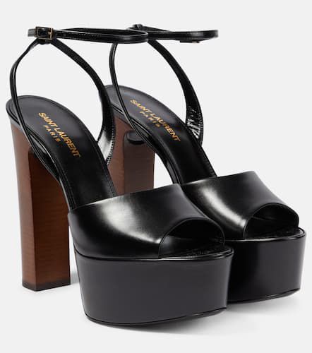 Jodie 95 leather platform sandals - Saint Laurent - Modalova