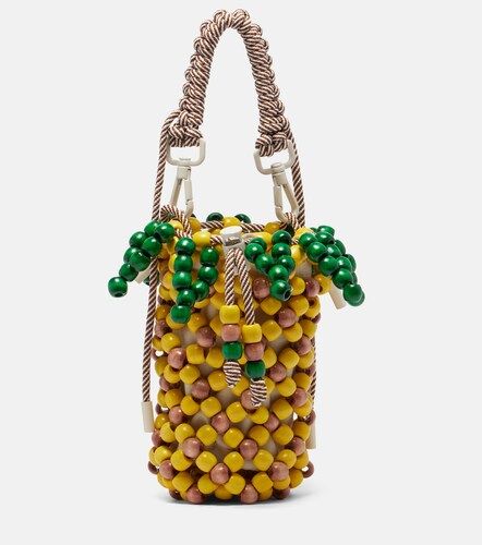 Pineapple Mini beaded top-handle bag - Alemais - Modalova