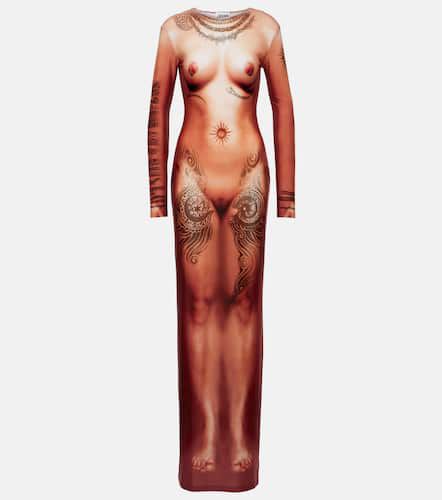 Vestido largo Nude estampado - Jean Paul Gaultier - Modalova