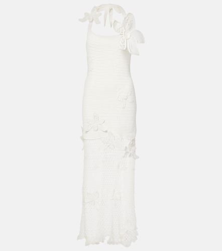 Robe longue en crochet de coton - Oscar de la Renta - Modalova