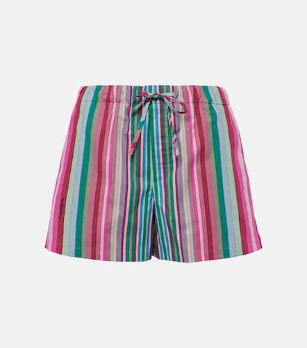 Shorts de popelín de algodón a rayas - Valentino - Modalova