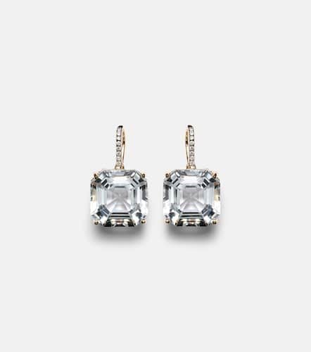 Kt earrings with quartz and diamonds - Mateo - Modalova