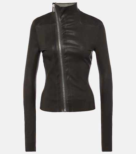 Gary leather and cotton jacket - Rick Owens - Modalova