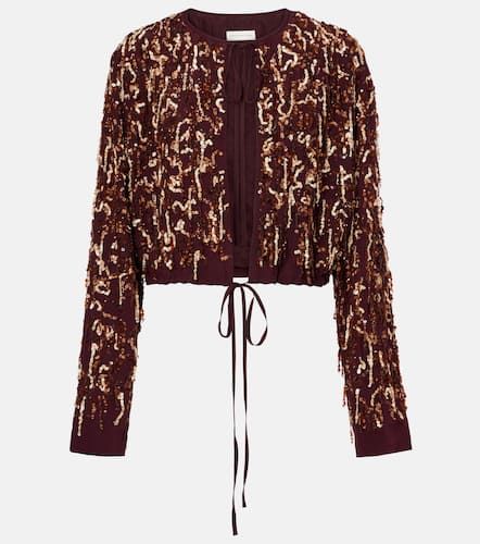 Jacke aus Seide mit Pailletten - Dries Van Noten - Modalova