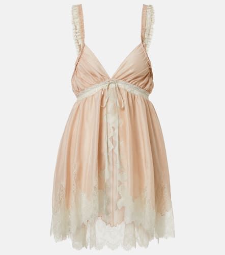 Chloé Top de pongé de seda con encaje - Chloe - Modalova