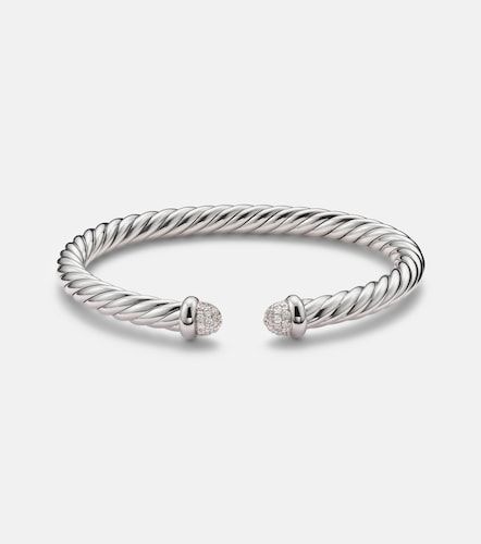 Cable FlexÂ® sterling cuff bracelet with diamonds - David Yurman - Modalova