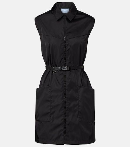 Re-Nylon belted zip-up minidress - Prada - Modalova