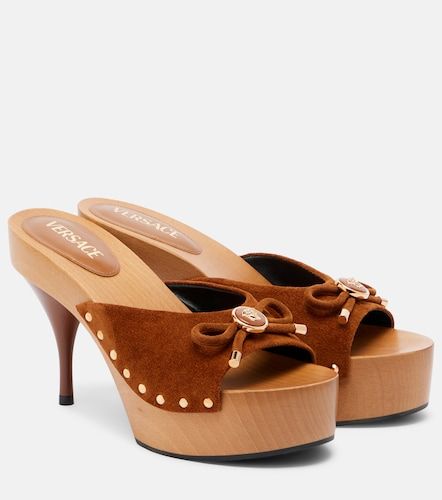 Versace Opera Medusa suede mules - Versace - Modalova