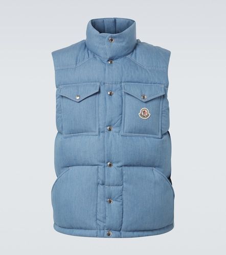 Chaleco de plumas Ervional de denim - Moncler - Modalova