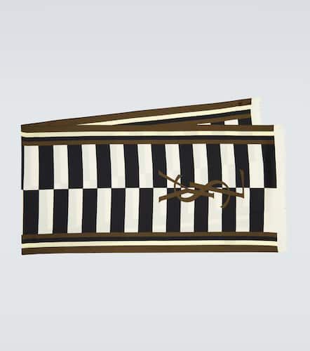 Cassandre silk twill scarf - Saint Laurent - Modalova