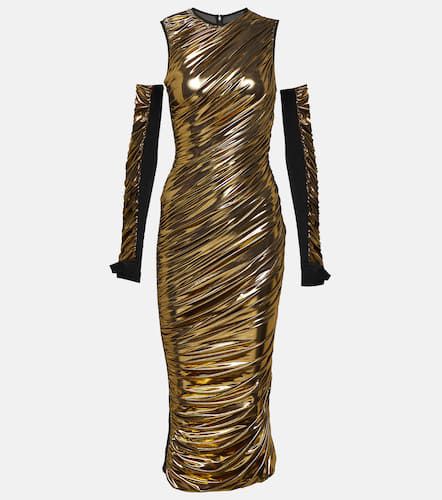 Foiled organzine midi dress - Dolce&Gabbana - Modalova