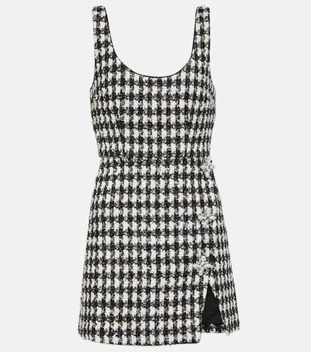 Checked bouclÃ© minidress - Self-Portrait - Modalova