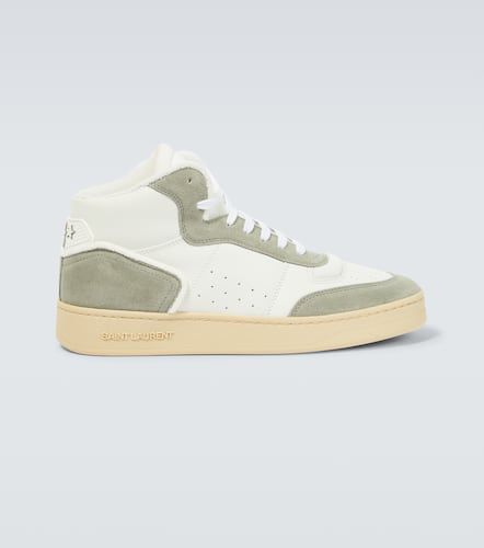 SL/80 high-top leather and suede sneakers - Saint Laurent - Modalova