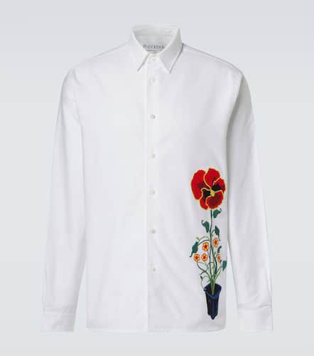 Camicia in cotone con ricamo - JW Anderson - Modalova