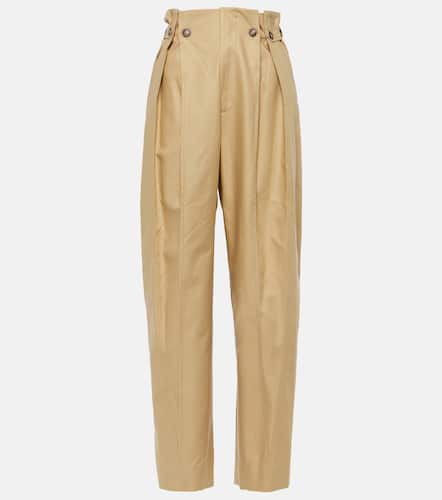 Pantaloni regular in cotone arricciato - Victoria Beckham - Modalova