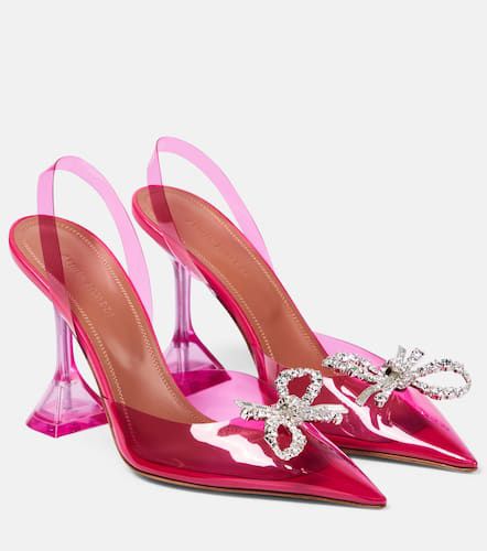 Pumps slingback Rosie in PVC con cristalli - Amina Muaddi - Modalova