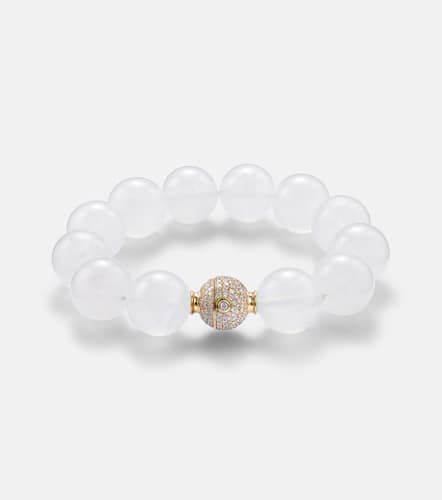 Riviera Orb beaded 18kt bracelet with moonstone and diamonds - Octavia Elizabeth - Modalova