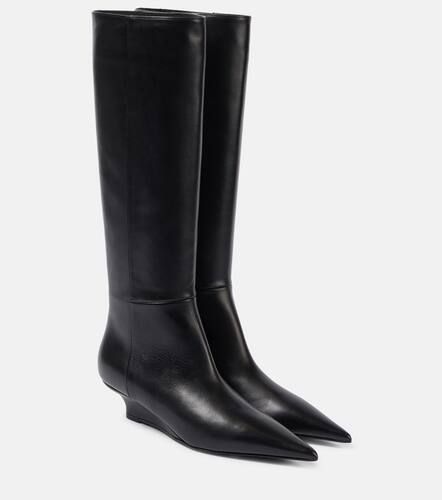 Sharp leather knee-high boots - Toteme - Modalova