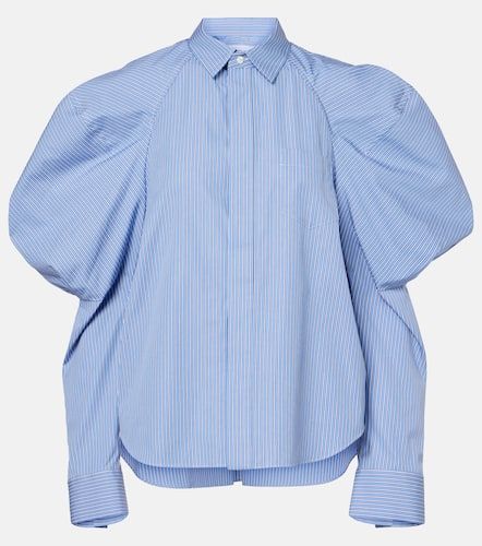 Camicia in popeline di cotone a righe - Sacai - Modalova