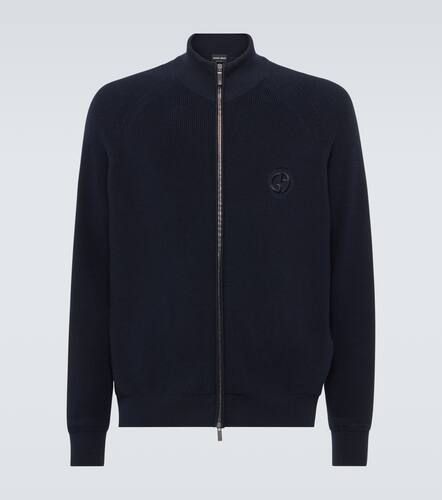 Virgin wool zip-up sweater - Giorgio Armani - Modalova