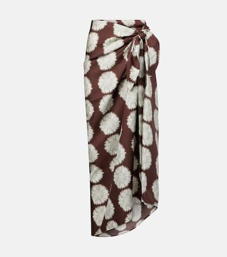 Copricostume in seta con stampa - Asceno - Modalova