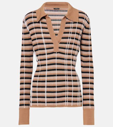 Checked wool and silk polo sweater - Joseph - Modalova